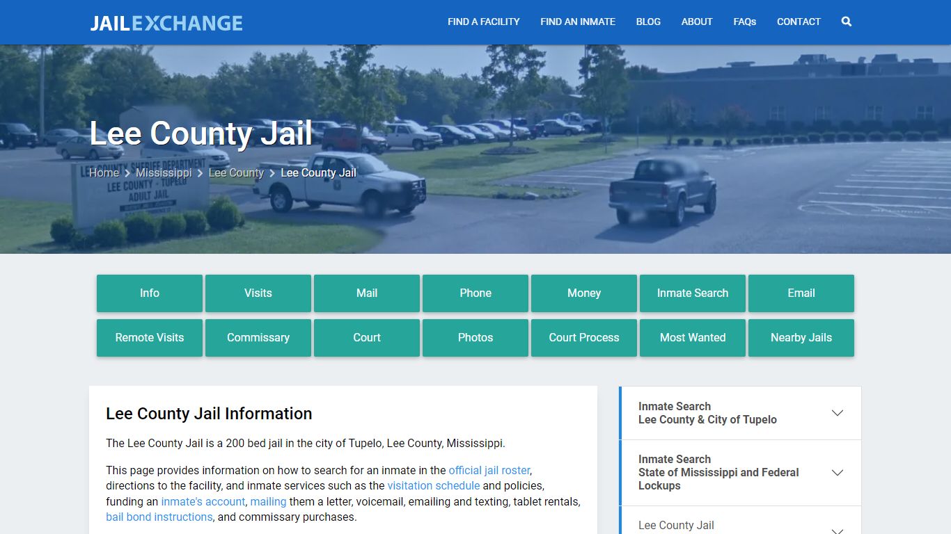 Lee County Jail, MS Inmate Search, Information - Jail Exchange